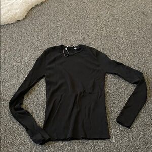 Zara Elegant Black Long Sleeve Top